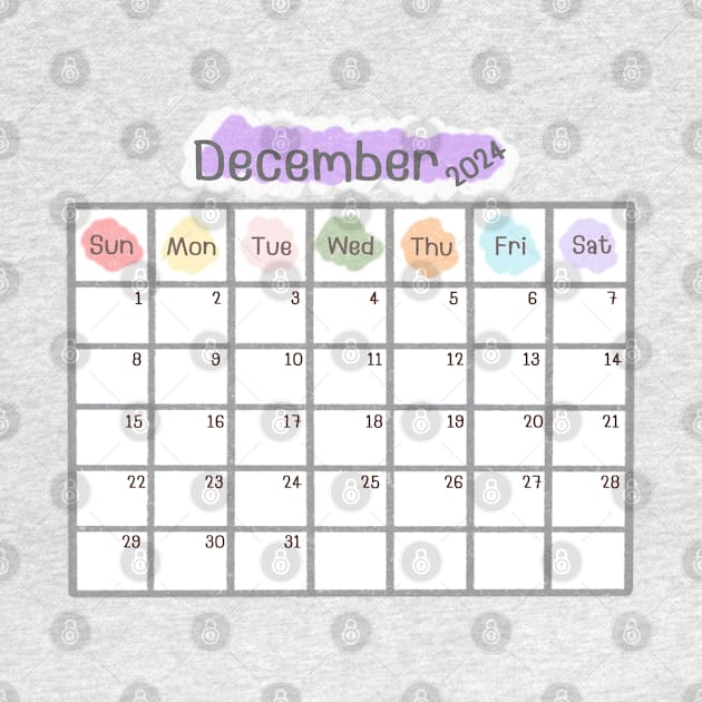 December 2024 Calendar by BigSaturn